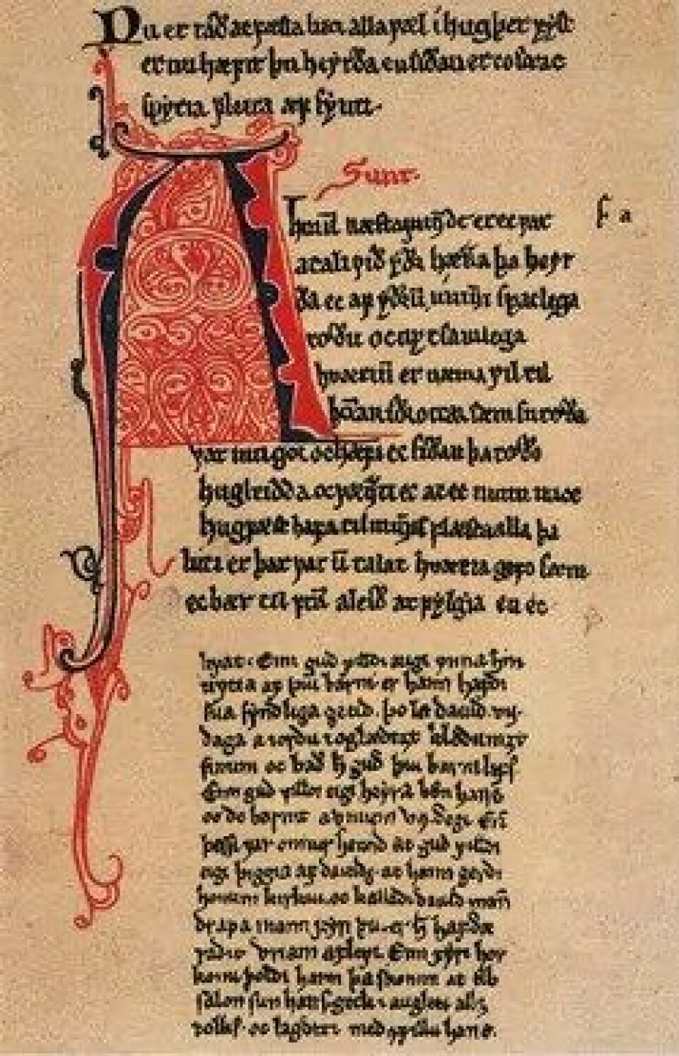 Ibn Khaldūns politiske ambisjoner fører tankene hen til en urgammel sjanger som også gjenfinnes i norrøn litteratur. Her en side fra et håndskrift av Konungs skuggsjá. (Kilde: Wikimedia Commons) Ibn Khaldūns politiske ambisjoner fører tankene hen til en urgammel sjanger som også gjenfinnes i norrøn litteratur. Her en side fra et håndskrift av Konungs skuggsjá. (Kilde: Wikimedia Commons)