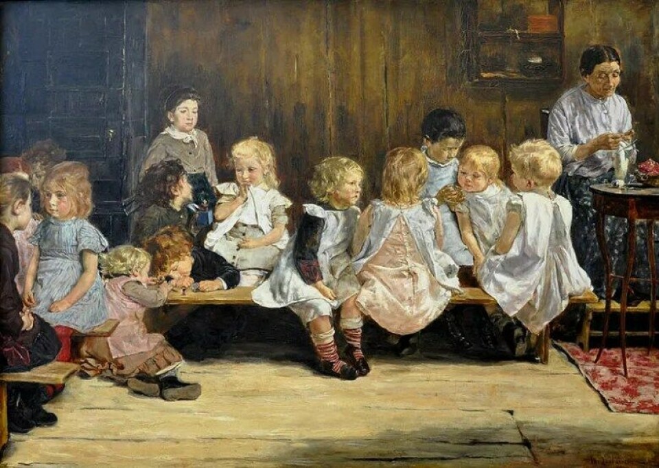 «Bewaarschool in Amsterdam» fra 1880 av Max Liebermann (1847-1935) (Kilde: Wikimedia commons) «Bewaarschool in Amsterdam» fra 1880 av Max Liebermann (1847-1935) (Kilde: Wikimedia commons)