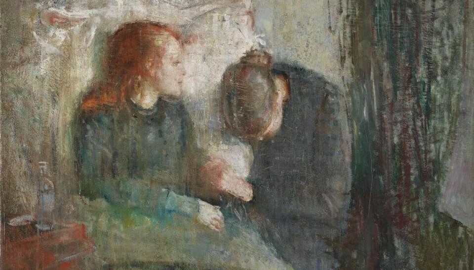 «Det syke barn» av Edvard Munch (1885-1886) (Kilde: Nasjonalmuseet, Billedkunstsamlingene)