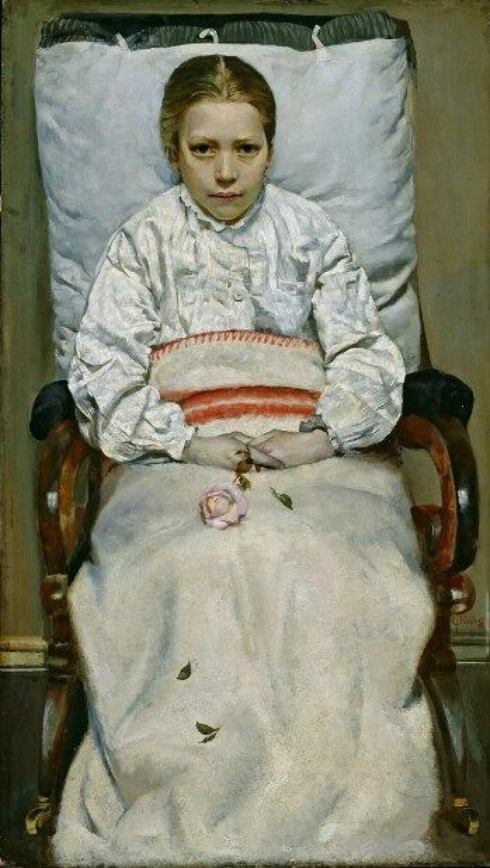 «Syk pike» av Christian Krohg (1881) (Kilde: Nasjonalmuseet, Billedkunstsamlingene) «Syk pike» av Christian Krohg (1881) (Kilde: Nasjonalmuseet, Billedkunstsamlingene)