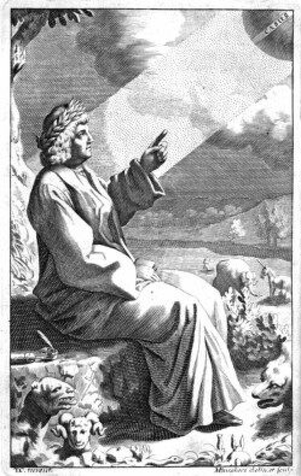 «Livet har vi til låns, og ingen har det til eie», skrev Lukrets. Her tegnet av Michael Burghers i 1682. (Kilde: Wikimedia commons). «Livet har vi til låns, og ingen har det til eie», skrev Lukrets. Her tegnet av Michael Burghers i 1682. (Kilde: Wikimedia commons).