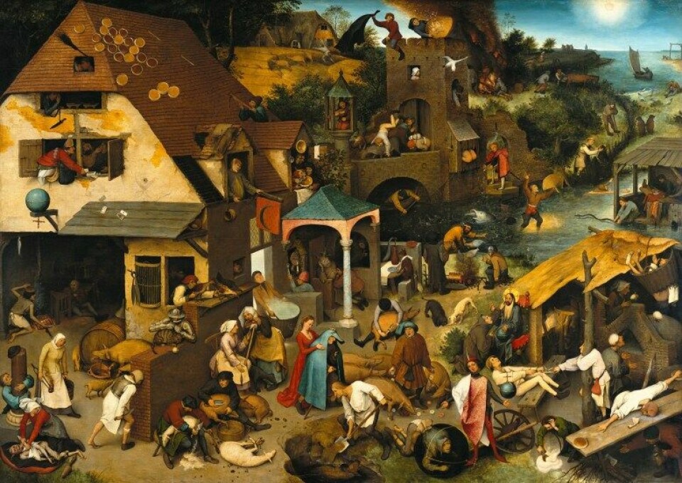 The Dutch proverbs av Peter Brueghel the Elder (1559) (Kilde: Wikimedia commons)