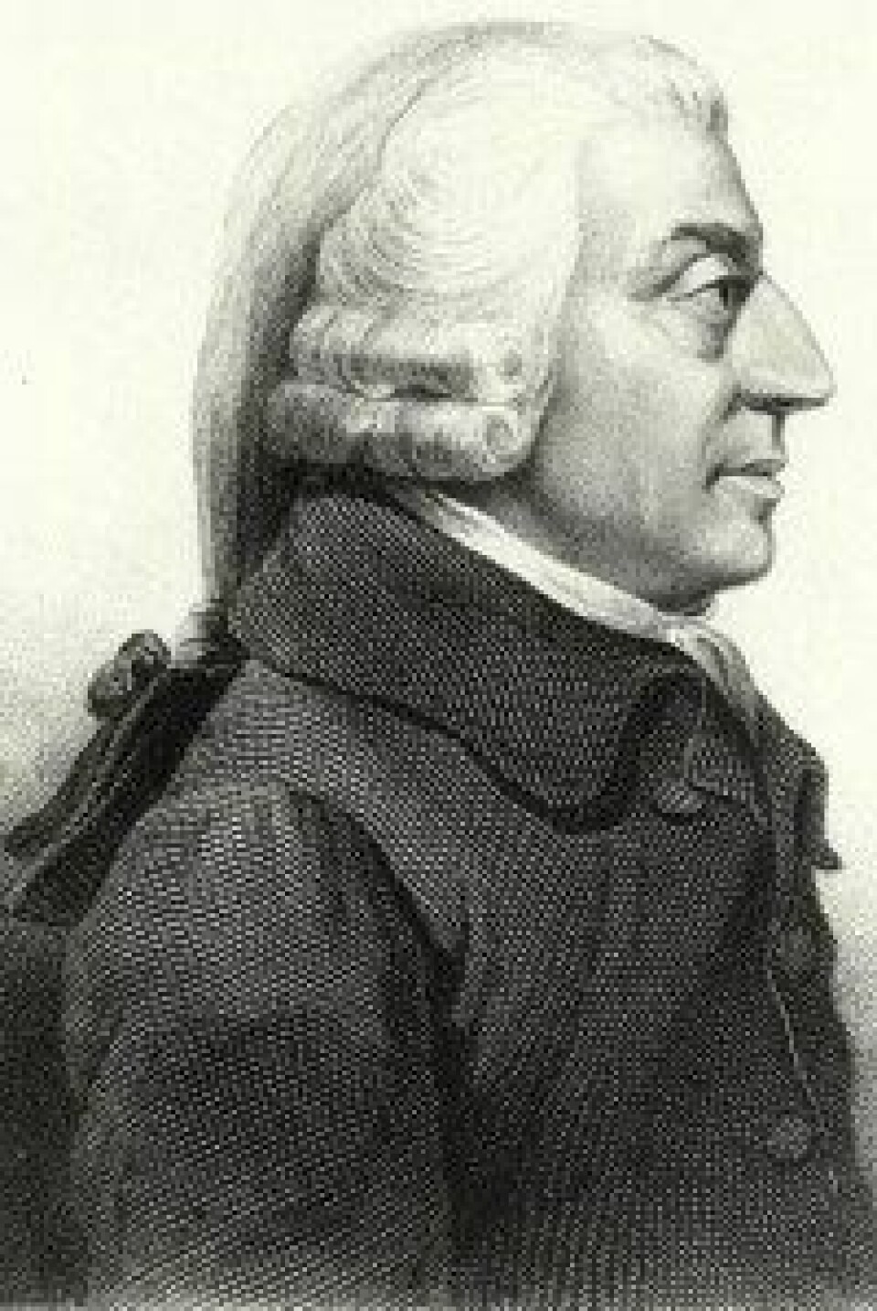 Filosofen Adam Smith vekket både kritikk og beundring hos Karl Marx. (Kilde: Wikimedia commons)