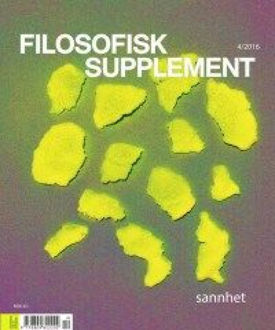 Teksten stod opprinnelig på trykk i Filosofisk supplement 4/2016, som har «sannhet» som tema. Teksten stod opprinnelig på trykk i Filosofisk supplement 4/2016, som har «sannhet» som tema.