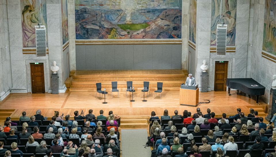 Mange møtte opp for for å høre Wengrow tale om den nye historien om mennesket. Mange møtte opp for for å høre Wengrow tale om den nye historien om mennesket.