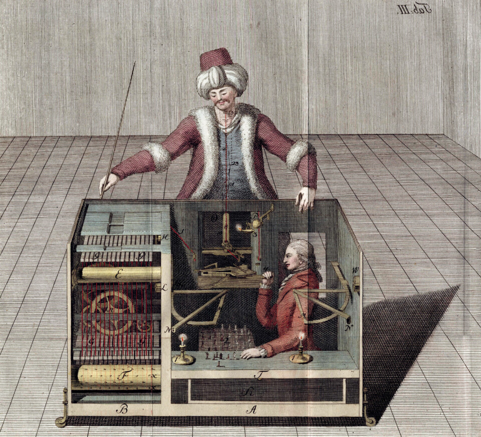 Wolfgang von Kempelens mekaniske tyrker vitner om en fascinasjon med maskiner som kunne tenke, men var ikke en ekte kunstig bevissthet.