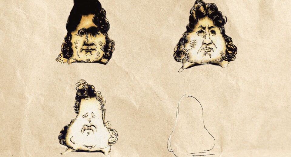Kong Ludvig Filip som gradvis forvandles til en pære, skapt av Charles Philipon for avisen La Caricature. Avisen gjenbrukte motivet en rekke ganger og skapte en forbindelse mellom frukten og kongen: Kongen ble dermed på folkemunne kjent som «Pærekongen». (Kilde: Wikimedia Commons)