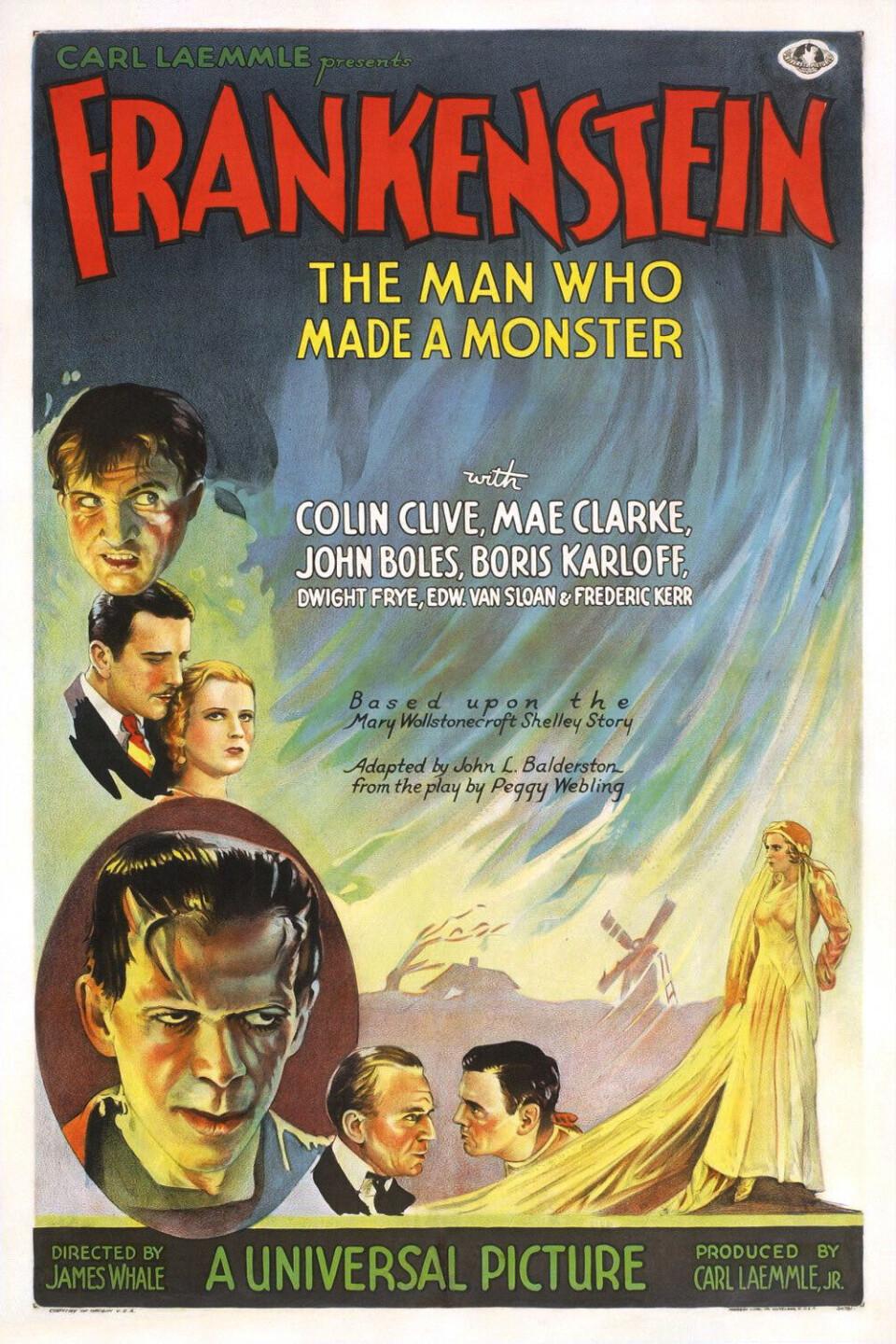 Frankenstein er blitt filmatisert 187 ganger. Boris Karloff spiller monsteret i James Whales ikoniske film fra 1931.