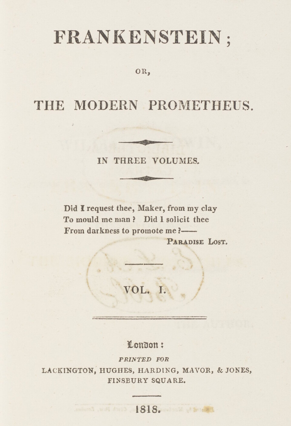 Mary Shelley var bare 21 år gammel da hun ga ut sin debutroman Frankenstein; eller den moderne Prometeus i 1818